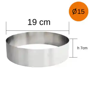 Pasta Çemberi Pandispanya Kalıbı Yuvarlak 19 Cm H7