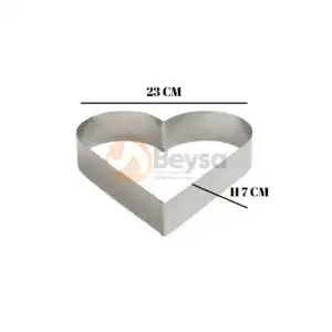 Pasta Çemberi Pandispanya Kalp Çember 23 Cm H7