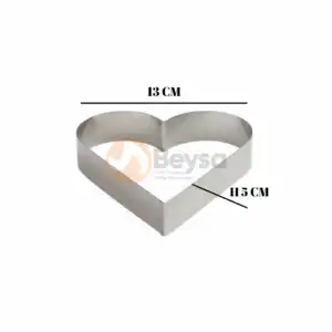 Pasta Çemberi Pandispanya Kalp Çember 13 Cm H5