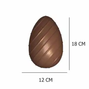 Paskalya Çikolata Kalıbı Yumurta Çizgili 865 Gr.