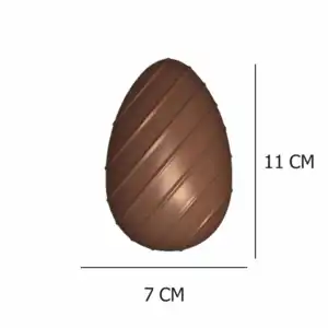 Paskalya Çikolata Kalıbı Yumurta Çizgili 123g