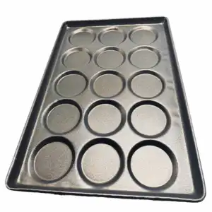 Hamburger Tavası Teflonlu 40X60 15 Göz Teflonlu