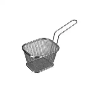 Patates Kızartma Sunum Sepeti, Kare, Sosluklu