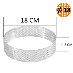 Pasta Çemberi Pandispanya Delikli Yuvarlak 18 CM H2 No:7