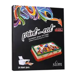 Yenilebilir Şekerli Kağıt Resimli Pasta Baskı Kağıdı