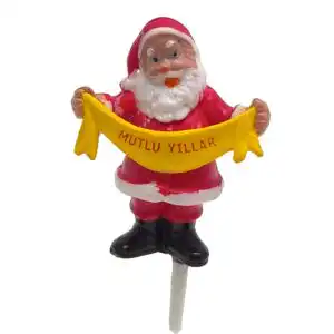 Yılbaşı Pasta Süsü Noel Baba Mutlu Yıllar 72 Li