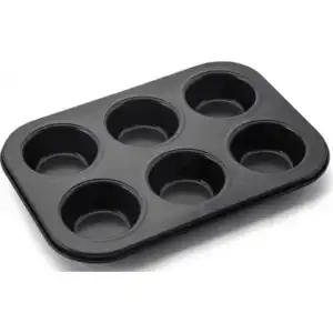 Muffin Kek Kalıbı 6'lı Tepsi Teflon Yapışmaz