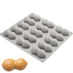 Silikon Mini Meyve Dondurma Yer Fıstığı 15 li Silikon Kalıbı